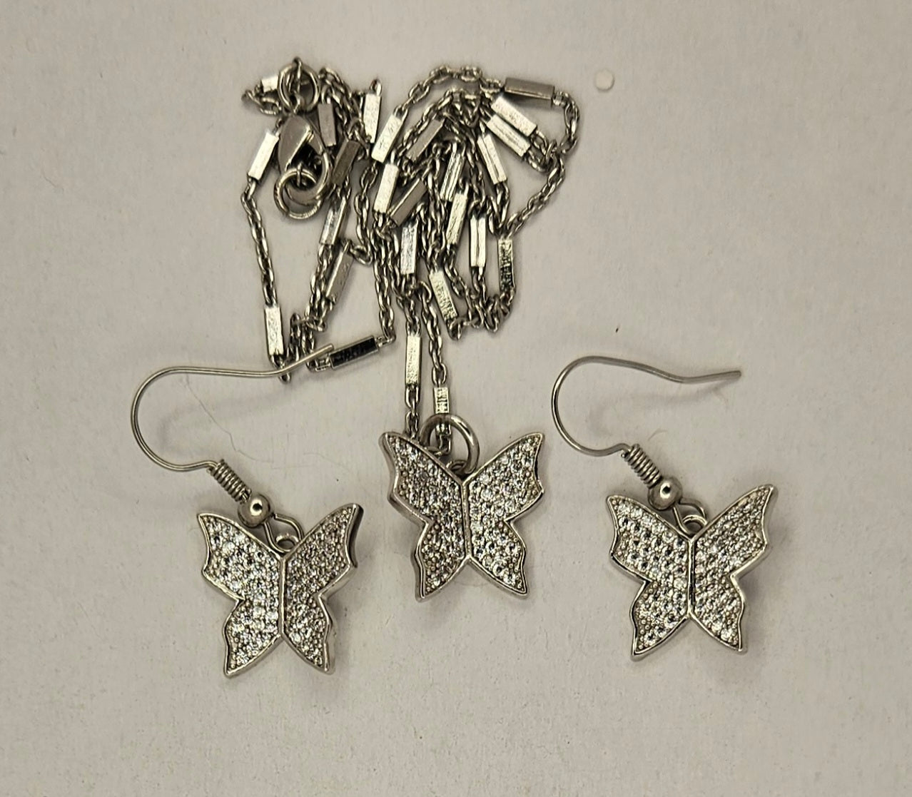 Silver Butterfly Set