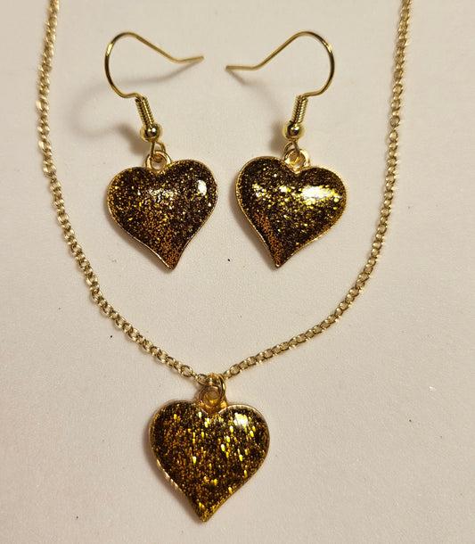 Gold heart Set