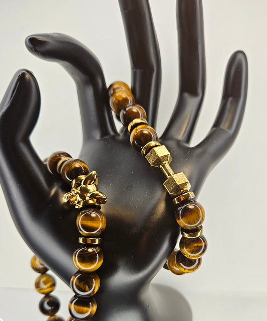 Tiger eye and elephant head